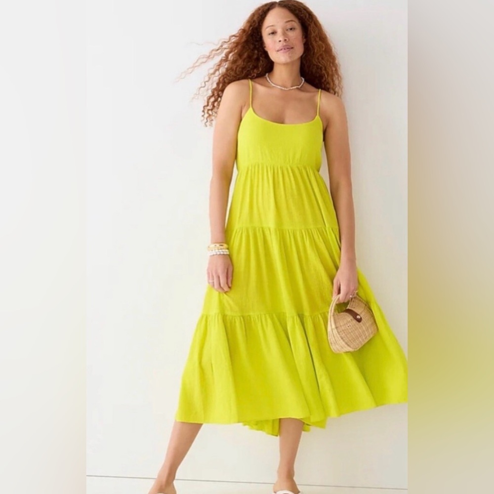 J. Crew Vibrant Green Maxi Dress